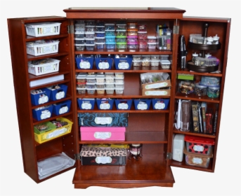 Bead Storage Solution Cabinet For Cds Dvds Vhs Tapes - Upcycle Armoire To Pantry, HD Png Download, Transparent PNG