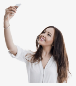 Girl Taking Selfie Png, Transparent Png, Transparent PNG