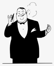 Clip Art Fat Guy On Computer - Fat Guy Clipart Black And White, HD Png Download, Transparent PNG