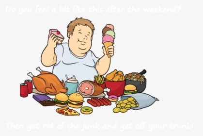Clip Art Junk Food Fast Hamburger - Eating Junk Food Clipart, HD Png Download, Transparent PNG