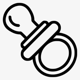 Pacifier - Baby Toys Black And White Clip Art, HD Png Download, Transparent PNG