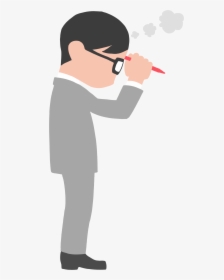 People Clipart Thinking Person - Man Thinking Cartoon Png, Transparent Png, Transparent PNG