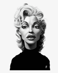 Marilyn Monroe Canvas Print Art Painting - Marilyn Monroe Pic In Black And White, HD Png Download, Transparent PNG