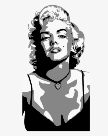 Marilyn Monroe Drawing Visual Arts Actor - Silhouette Of Marilyn Monroe, HD Png Download, Transparent PNG