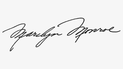 Marilyn Monroe Signature - Marilyn Monroe Signature Png, Transparent Png, Transparent PNG