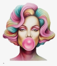 #marilynmonroe #marilyn #monroe #bubblegum #chicle - Marilyn Monroe Con Chicle, HD Png Download, Transparent PNG