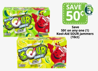 Packages Of Kool-aid Sour Jammers Drink Pouches - Kool Aid Sour Jammers, HD Png Download, Transparent PNG