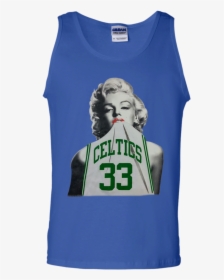 Marilyn Monroe Wearing A Larry Bird Celtics T Shirt - Marilyn Monroe Tshirt Png, Transparent Png, Transparent PNG
