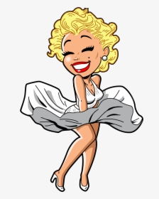 Clip Art Marilyn Monroe Clip Art - Cartoon Marilyn Monroe Drawing Easy, HD Png Download, Transparent PNG