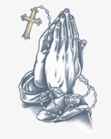 #rosary#religion - God's Hands Tattoo Designs, HD Png Download, Transparent PNG