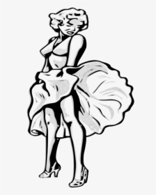 Finger Patrocinador Visual Arts Drawing - Cartoon Marilyn Monroe Drawing Easy, HD Png Download, Transparent PNG