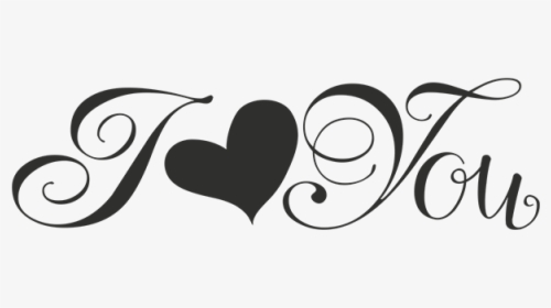I Love You Word Art Png File Type - Heart, Transparent Png, Transparent PNG