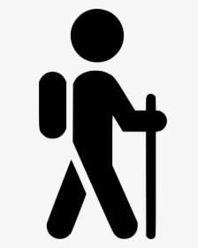 Hiker With Backpack - Trail Hike Silhouette, HD Png Download, Transparent PNG