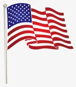 Flag Png America Pinterest - American Flag On Pole Clip Art, Transparent Png, Transparent PNG