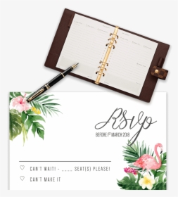 Example Of Wedding Rsvp Template With Flamingo And - Calligraphy, HD Png Download, Transparent PNG