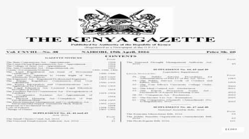 Transparent Bang Minah Png - Kenya Gazette Notice 2019, Png Download, Transparent PNG