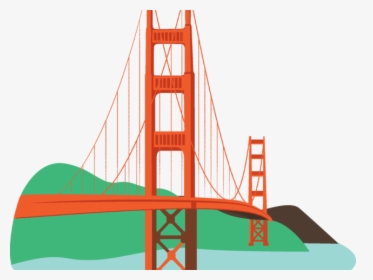 Heaven Clipart Golden Gates - Animated Golden Gate Bridge, HD Png Download, Transparent PNG