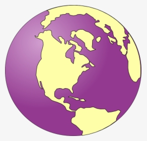 Transparent Purple Globe Png - Earth Clip Art, Png Download, Transparent PNG