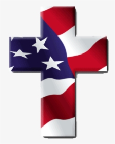 Cross With American Flag Inside, HD Png Download, Transparent PNG