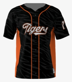 Tigers Black Baseball Jersey Sublimation Kings - Baseball Uniform, HD Png Download, Transparent PNG