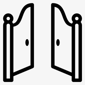 Front Gate Open Icon - Entrance Gate Gate Clipart Black And White, HD Png Download, Transparent PNG
