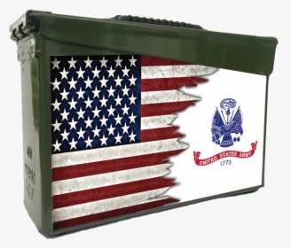 Dual Flag Us-army Custom Ammo Can - Apollo 11 Flown Flag, HD Png Download, Transparent PNG