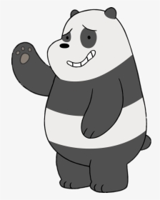 We Bare Bears Panda Waving - Grizz Panda We Bare Bears, HD Png Download, Transparent PNG