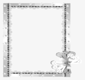 Transparent Ribbon Frame Png - Silver Borders, Png Download, Transparent PNG