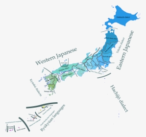 Japanese Dialects-en - Population Map Of Japan, HD Png Download, Transparent PNG