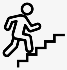 Climbing Stairs Svg Png Icon Free Download - Walking Up Steps Png, Transparent Png, Transparent PNG