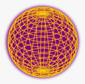 Free Vector Red Wired Globe Outline - Wireframe Sphere, HD Png Download, Transparent PNG