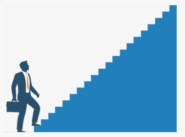 Icon Man Starting To Climb Stairs - Silhouette, HD Png Download, Transparent PNG