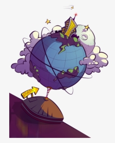 Cartoon Earth Globe Render By Eballen On Clipart Library - Digital Earth Cartoon Png, Transparent Png, Transparent PNG