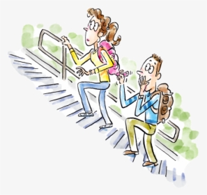 Walking Up Stairs Cartoon, HD Png Download, Transparent PNG