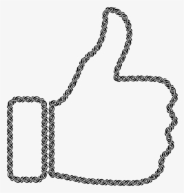 Border 12 Extended Thumbs Up Clip Arts - Line Art, HD Png Download, Transparent PNG