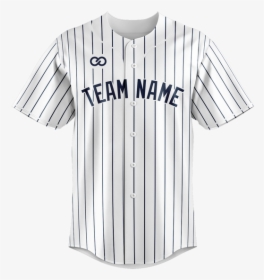 White Pinstripe Baseball Jersey - Baseball Uniform, HD Png Download, Transparent PNG