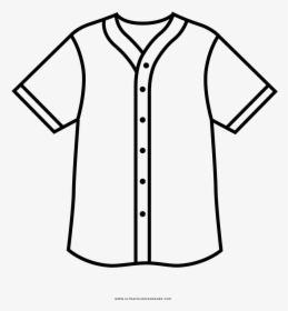 Baseball Jersey Coloring Page - Black Outline Black Color Simple