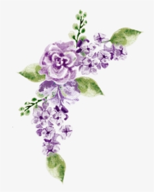 #watercolor #flowers #purple #lavender #bouquet #bunch - Duranta, HD Png Download, Transparent PNG