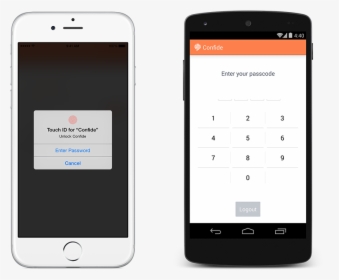 Use Touch Id Or Enter Your Passcode To Unlock Confide - Iphone, HD Png Download, Transparent PNG
