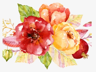 Transparent Spring Flowers Clipart - Watercolor Spring Flowers Png, Png Download, Transparent PNG