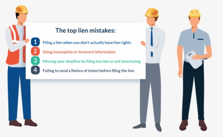 What Are The 4 Worst Mechanics Lien Mistakes That Contractors - Standing, HD Png Download, Transparent PNG
