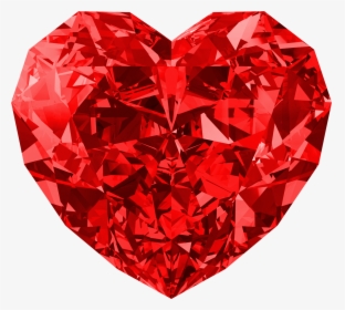 Complex Diamond Heart - Red Diamond Heart, HD Png Download, Transparent PNG