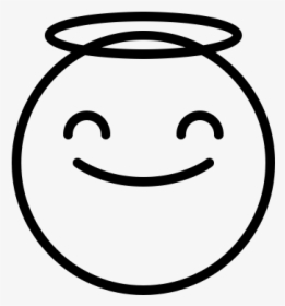 Angel Emoji Rubber Stamp   Class Lazyload Lazyload - Angel Emoji Black And White, HD Png Download, Transparent PNG