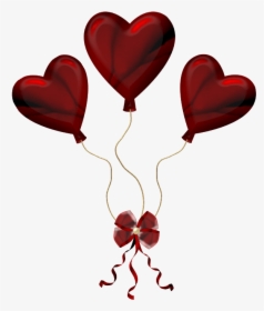 Three Heart Balloons Transparent Png Image - Three Transparent Heart, Png Download, Transparent PNG