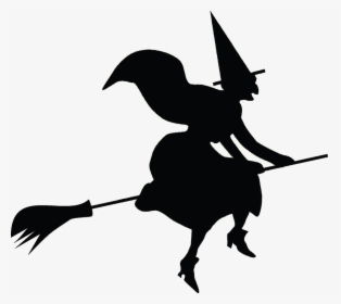 Halloween Clip Art Witch On Broomstick - Halloween Clipart, HD Png Download, Transparent PNG