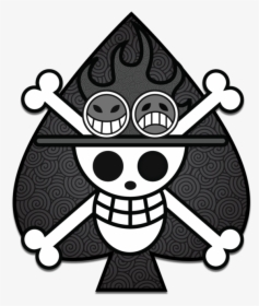 Black And White Pirates - Portgas D Ace Flag, HD Png Download, Transparent PNG