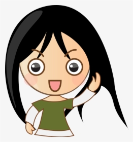 Cute, Girl, Smile, Woman, Anime, Comic, Waving - Whatsapp Dp Image Cartoon, HD Png Download, Transparent PNG