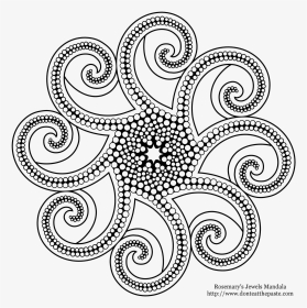 Clip Art Free Collection Of Free Drawing - Printable Free Dot Mandala Patterns, HD Png Download, Transparent PNG