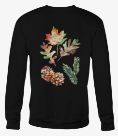 Crewneck Sweatshirt Autumn Fall Leaves Shirt For Men - Long-sleeved T-shirt, HD Png Download, Transparent PNG