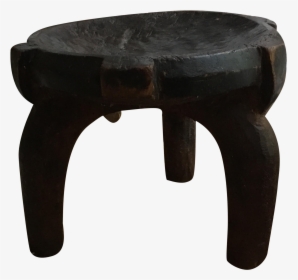 Carved African Hehe Three Legged Stool, Tanzania - End Table, HD Png Download, Transparent PNG